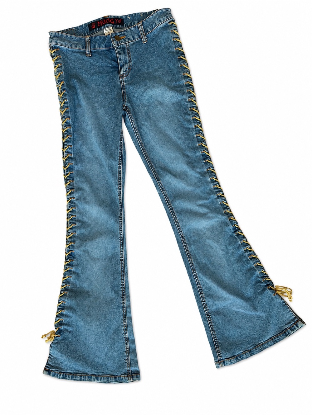Mudd Blue Flare Jeans with Full Side Lace-Up